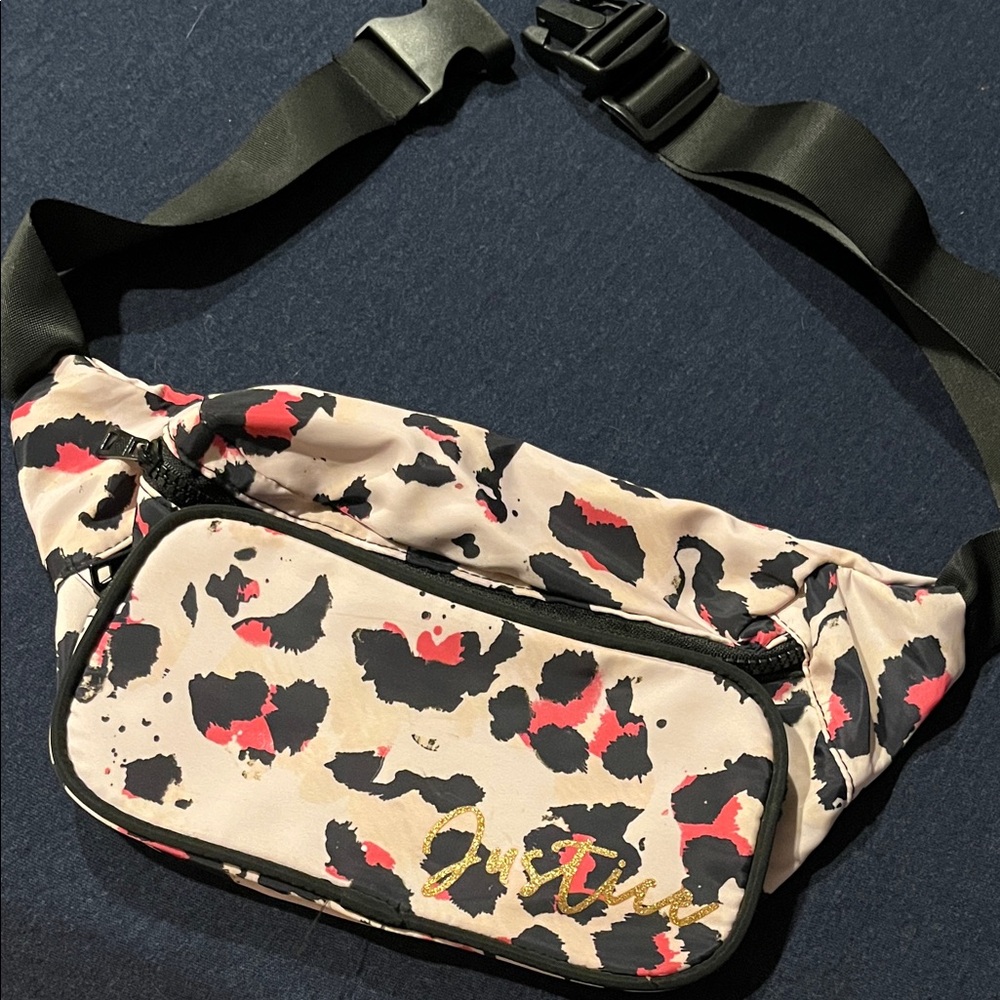 Stylish Justice Leopard Print Belt Bag